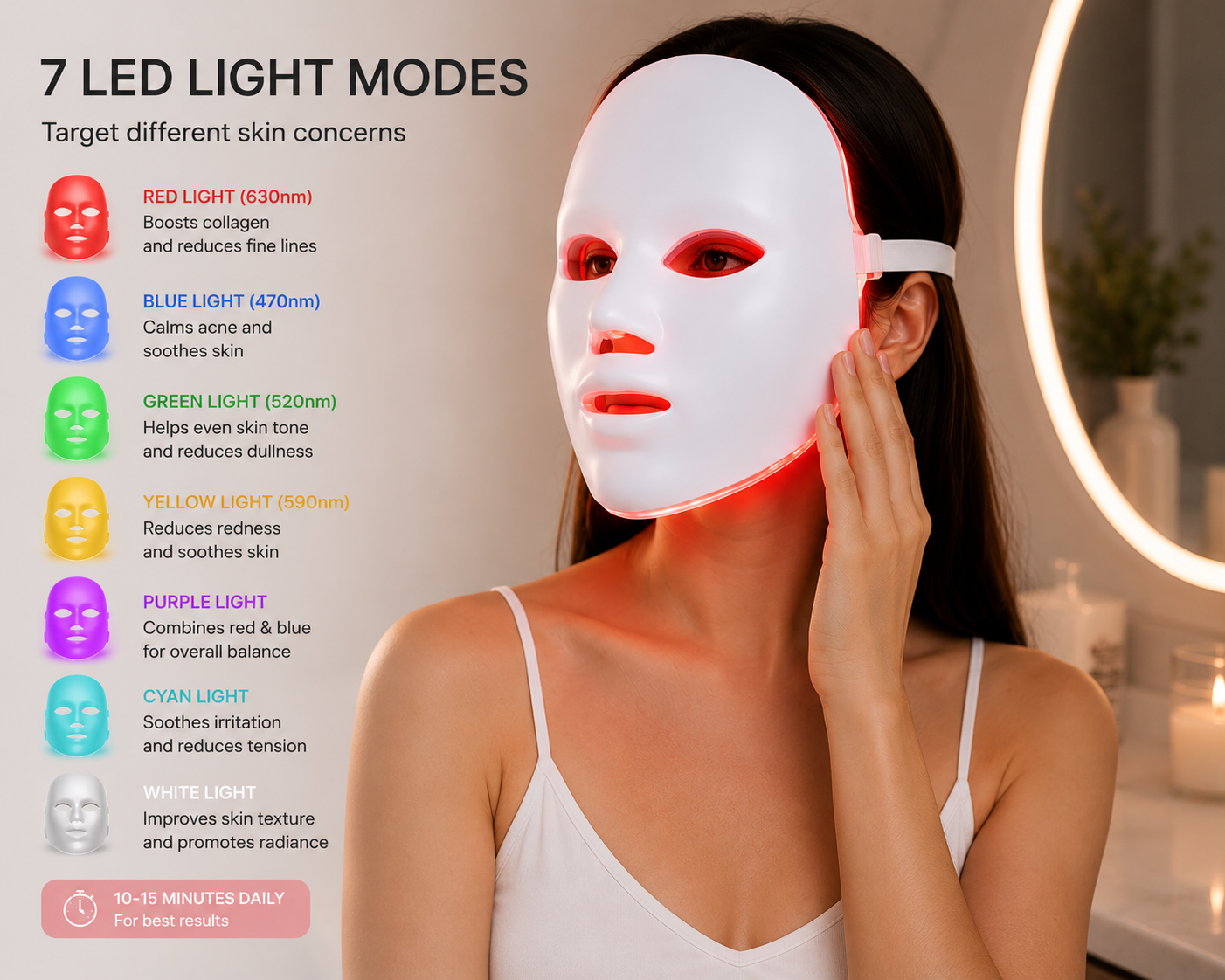 GlowVora™ LED Therapy Mask