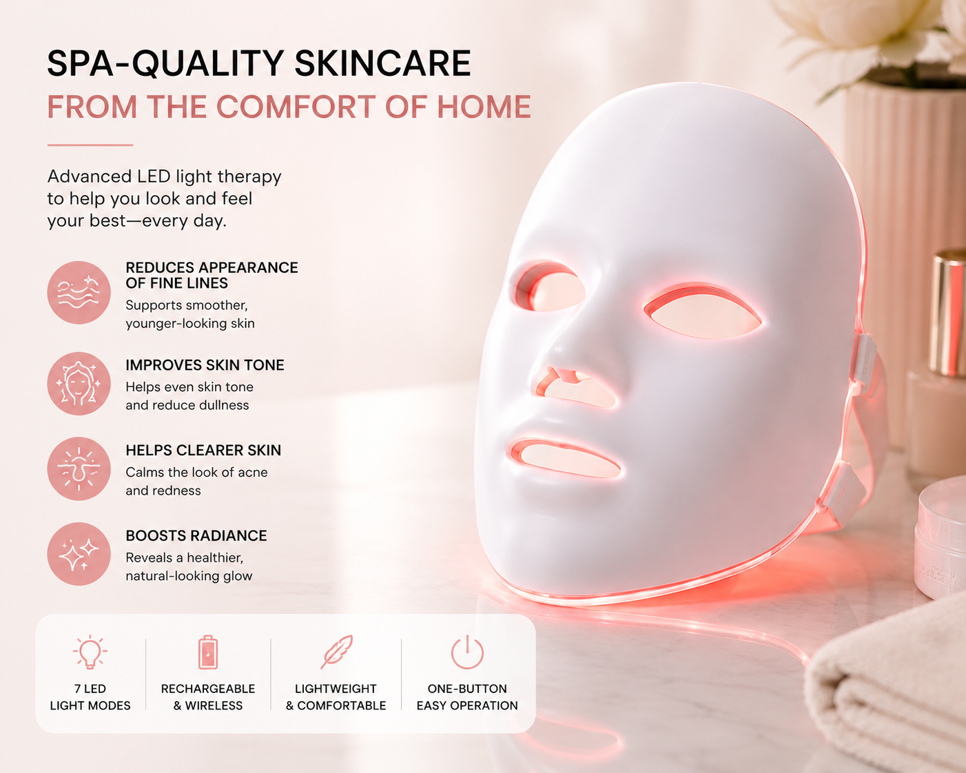 GlowVora™ LED Therapy Mask