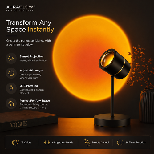 AuraGlow™ Projection Lamp