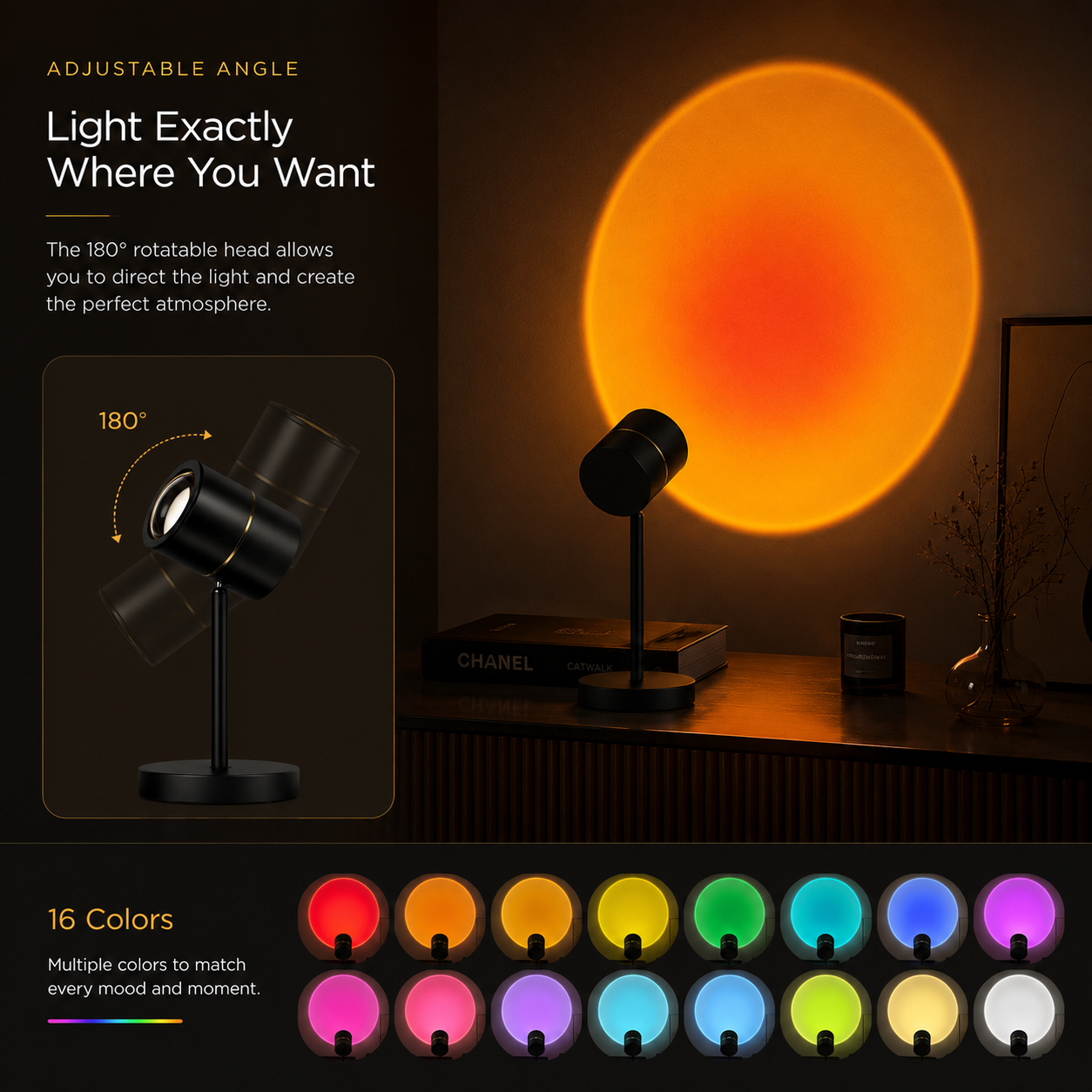AuraGlow™ Projection Lamp